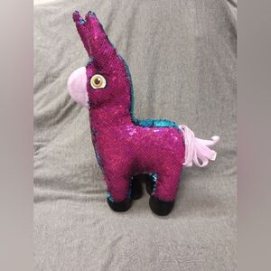 NWOT Redemption Plus Pinata Llama Reversible Sequin Collection 13"